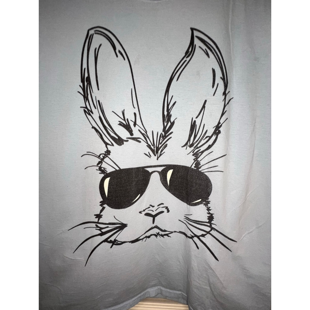 Port And Company Easter Bunny Graphic Short Sleeve T-Shirt - Picture 2 of 5